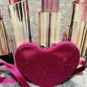 Pink Heart-Shaped Women's Bag
